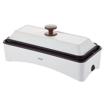 ikiiki 伊崎家電 丸樂煮藝電烤盤 2WAY多功能 附抹油刷/上蓋/章魚燒盤/木鏟/本體/深煎盤  IK-MC3601