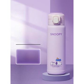 史努比保溫杯女生高顏值316不銹鋼食品級水杯學生上學專用水壺