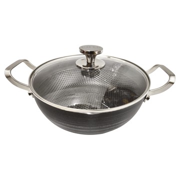 COTD 3D立體蜂巢雙耳湯鍋 Set 26cm 316L 含玻璃鍋蓋  1個