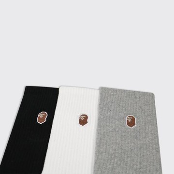 日本潮牌猿人頭刺繡中筒襪男女日版潮流街頭運動健身襪子春夏純棉