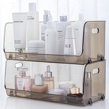 化妝品收納盒透明面膜口紅刷盒子桌面家用護膚品梳妝臺整理置物架