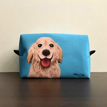 經典汪喵化妝包/收納包 - 黃金獵犬