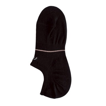 涼感優纖純棉足弓加強隱形襪 - M條黑