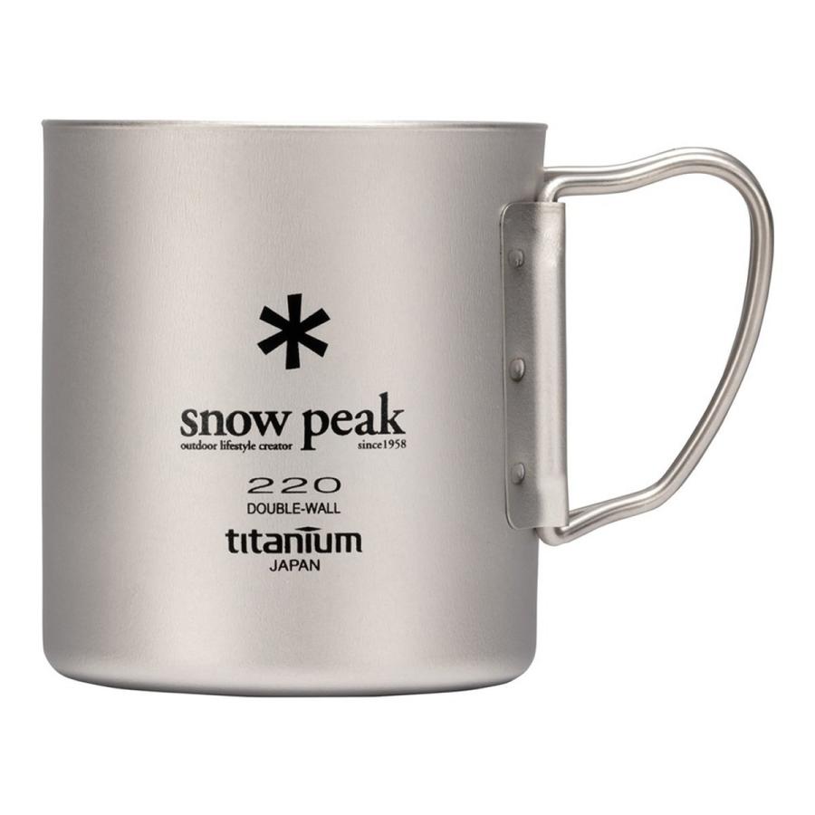 Snow Peak スノーピーク チタン ダブルマグ 容量220ml フォールディングハンドル MG-051FHR