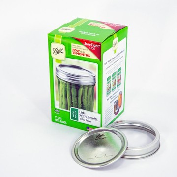 梅森罐 替換用鐵環蓋子組(12入) 寬口銀