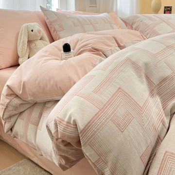 全棉提花雙層紗床包組 床上四件套 新款純棉床包四件組 床品 被套 床單 三件套 床包款