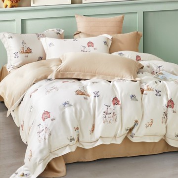 LM75/奧地利100%萊賽爾涼感60支純天絲TM/全鋪棉床包枕套兩用被套