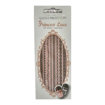 GLOSSYBLOSSOM 公主系列美甲貼 3D閃亮貼花  黑色  1件