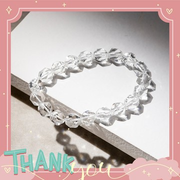 我是你的正能量【Montagne】切角｜白水晶手鍊 (男女款) 入門款 自信增加 穩重 踏實 同事 好友 男友 女友 生日禮 職場禮