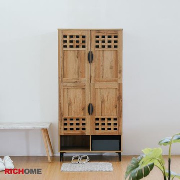 【RICHOME】方格4門高鞋櫃