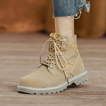 馬丁靴女透氣2025年新款夏季真皮沙漠靴短中筒防風英倫風情侶靴子