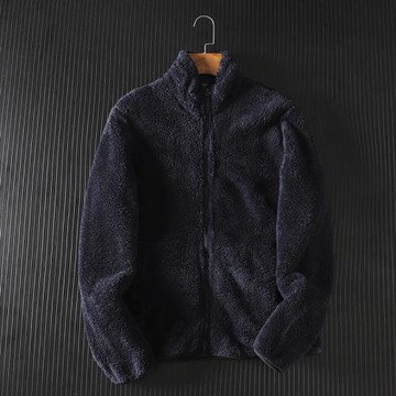 看著就暖和！外貿原單秋冬保暖抓絨夾克休閑加厚柔軟羊羔絨外套潮