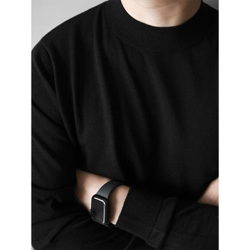 16針可機洗精紡全羊毛衫薄款內搭針織衫半高領毛衣冬季男士輕熟風