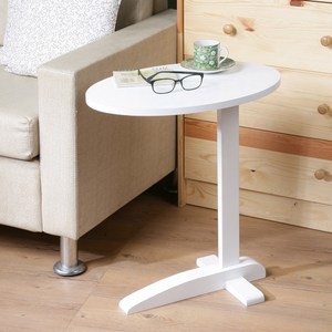 《C&B》幸福蛋便利木製小邊桌-淨白色