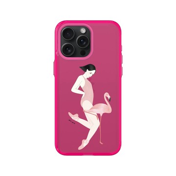 iPhone 15 Pro Max Clear 粉漾桃 - 欣蒂小姐 Miss Cyndi - 與鶴共舞