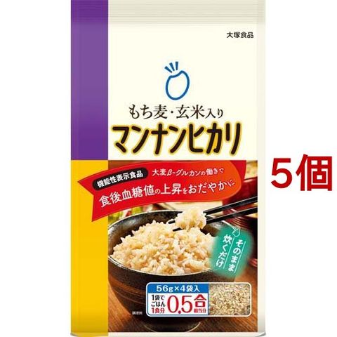 マンナンヒカリ もち麦・玄米入り 機能性表示食品 （５６ｇ＊４袋入＊５個セット）