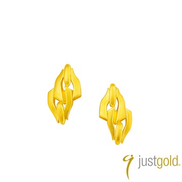 【Just Gold 鎮金店】靈動魅力 The Wisdom 黃金耳環