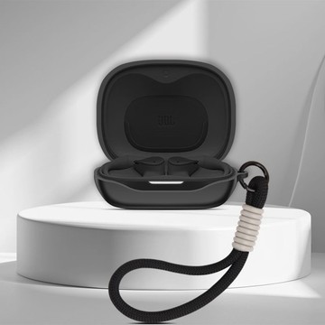 適用於JBL Sense Lite音悅圈舒適版耳機保護套 JBL Sense Lite開放式耳機殼 全包矽膠軟殼 附掛繩
