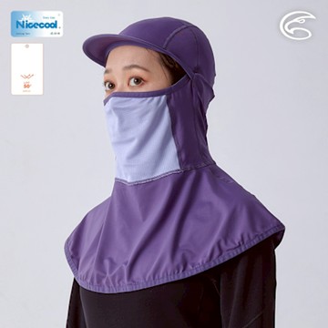 ADISI NICECOOL巴拉克拉瓦抗UV遮陽頭套 AH24002 繡球紫 (F)｜UPF50+ 防曬 抗紫外線 涼感 彈性 防臭 吸濕排汗 透氣