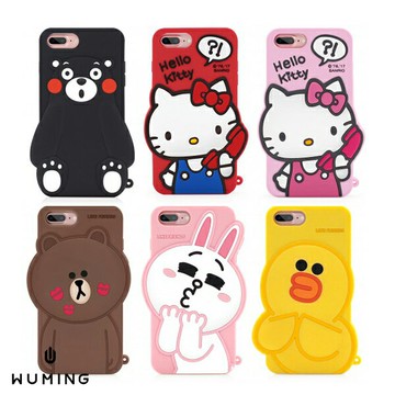 送防磁貼片 正版 授權 三麗鷗 凱蒂貓 Hello Kitty iPhone8 Plus i8 i7 手機套 果凍套 『無名』 M03129