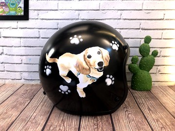 手繪瘋 手繪 狗狗 貓貓 安全帽 彩繪 紀念 禮物 生日 情人節