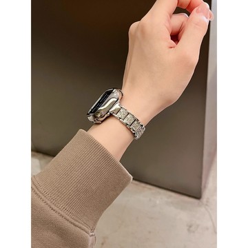 《台灣出貨》適用 APPLE WATCH 細版鑲鑽錶帶 設計款錶帶 S12 S11 SE3 44 42 46 女士錶帶