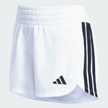 Adidas 愛迪達 Pacer High W KD7324 女 短褲 運動短褲 白 吸濕排汗 高腰