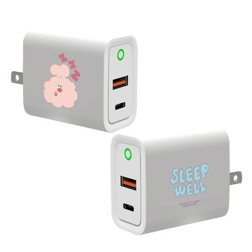 【品牌聯名】KINGJUN Sleep Well USB3.0+PD20W雙孔充電器