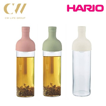 【日本製造】HARIO 酒瓶冷泡茶壺 750ml (粉綠/粉色/白/FIB-75)｜隱藏式濾網｜獅子座生日快樂｜生日禮物｜送禮｜禮盒｜父親節｜中元節