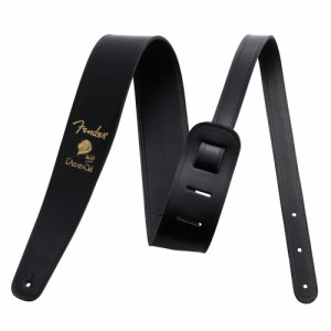 Fender フェンダー 日本製レザーストラップ Ken Signature Strap, Black