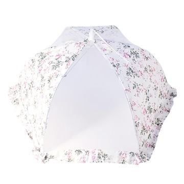 NeedsLabo 六角形食物罩 花卉白底  大(63 x 25cm)  1個