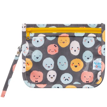 Alan Hops - 手腕隨手透明收納袋-微笑表情符號