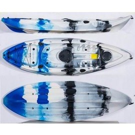 【2米70單人皮划艇-P16-全配-270*78*42cm-1套/組】獨木舟 釣魚船 滾塑硬艇塑膠艇 平臺舟 海洋舟(艇+坐墊+槳+衣，需預定+海運)-7682040