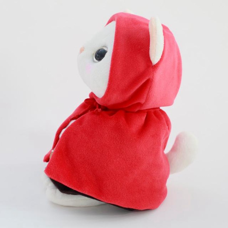 ぬいぐるみ 猫 プレゼント 赤ずきん 白猫 Mサイズ ジェトイ