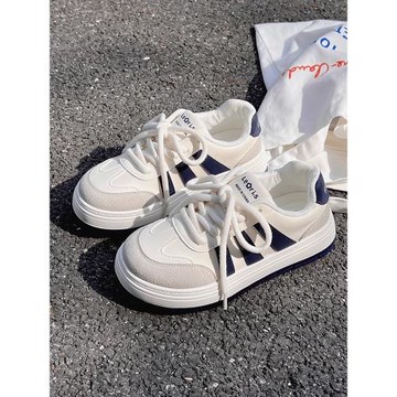 蓓爾顯瘦小白鞋女2025秋季新款百搭ins潮厚底休閑小眾原創板鞋子