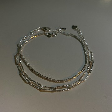 925純銀波光粼粼手鏈女夏ins小眾設計感滿天星手飾冷淡風氣質飾品