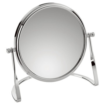 kela 雙面圓形桌鏡 12.5cm  銀色