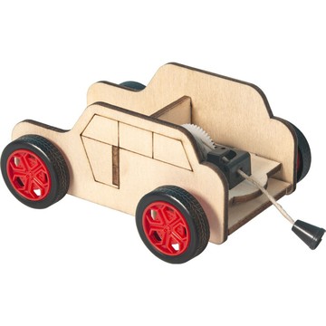 「雙優教具」回力拉線小車 幼稚園小學生diy科學趣味遊戲科技製作木質實驗教具