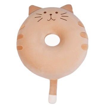 西格傢飾 喵喵甜甜圈美臀坐墊 記憶棉  40 x 40 x 7cm  胖橘喵  1個