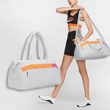 Nike 旅行包 Radiate 灰 橘 可拆背帶 鞋倉 健身包 旅行袋 肩背包 斜背包 包包 CU1489-094
