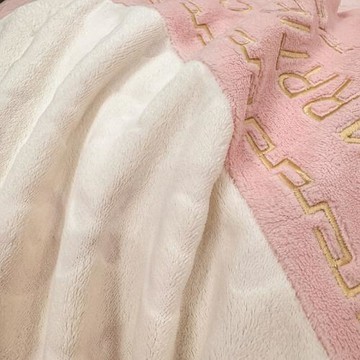 冬季簡約牛奶絨四件套雙拼色雕花刺繡珊瑚絨被套臥室宿舍床三件套