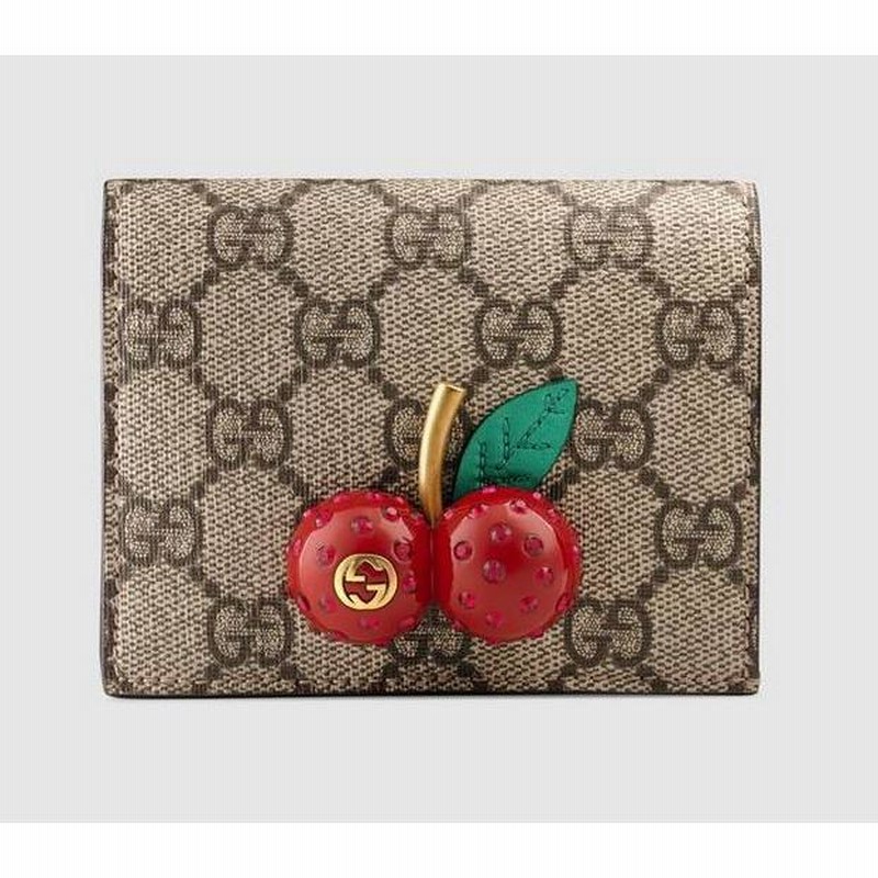 グッチ GUCCI ミニ財布 チェリー付き GGスプリーム キャンバス レディース コイン＆紙幣入れ付き 新作 正規品 新品 さくらんぼ ギフト  プレゼント | LINEブランドカタログ