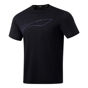 Li-Ning Logo Running T-shirt 'Black'