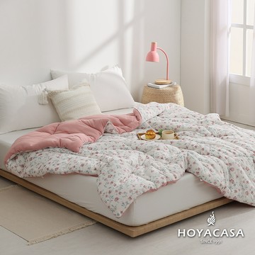 HOYACASA HEAT TECH⁺速暖印花泡芙針織被｜浪漫朵朵｜180x210cm