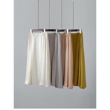 錯過后悔重磅真絲雙面緞高腰壓褶長款半身裙 優雅通勤桑蠶絲裙子