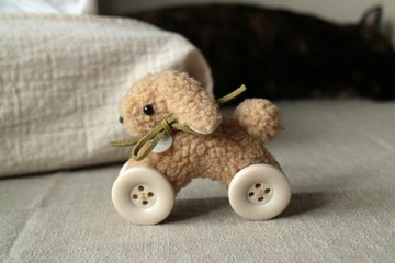 立體玩偶擺飾 / 垂耳兔子車車 #03