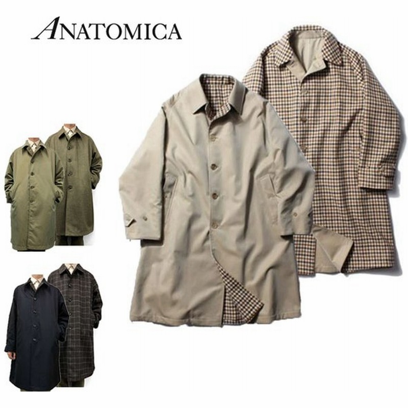 Anatomica アナトミカ リバーシブル チェック シングルラグランコート 530 552 02 ロングコート メンズ 通販 Lineポイント最大0 5 Get Lineショッピング