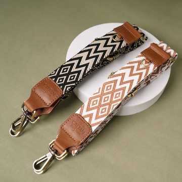 【24hr快速出貨】帆布背帶 菱格圖騰 可拆式 D型掛扣-239101.2