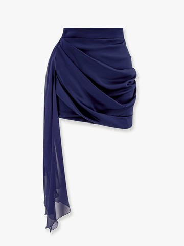 Viscose mini skirt with silk insert - ELISABETTA FRANCHI - gender_Woman