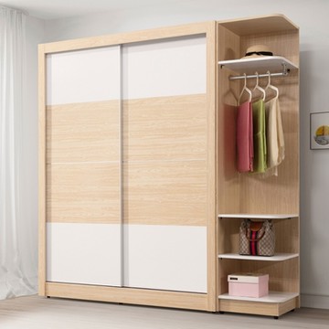 MUNA家居  羅林6.5尺推門衣櫃  195X60X202cm